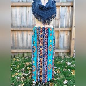 Vintage early 90s rayon wrap skirt